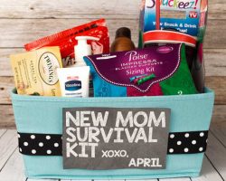 Overall gift basket for new mom